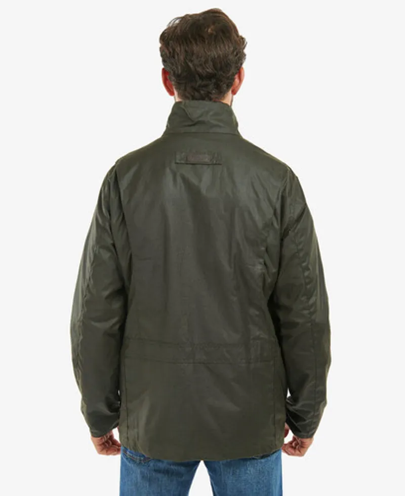 Barbour Dunlin Wax Jacket in Olive-3